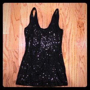 Black Sequin Tank